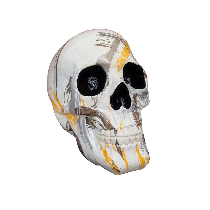 Creative Multi Color Skull Resin Statues Skeleton Desk Decor Funny Toy Birthday Gift Halloween Party Decoration Dropshipping
