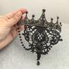 Coroa de Aniversário Barroca Vestido de Noiva Coreano Simples Atmosférico Cabelo de Princesa Pérola Franja