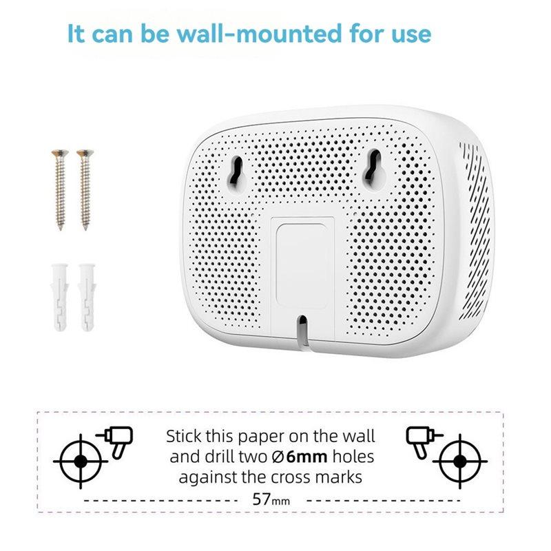 A74E-Tuya Wifi 10-In-1 Air Quality Monitor AQI/CO₂/TVOC/HCHO/PM2.5/PM1.0/PM10/Temp/Humidity/Time Indoor Tester