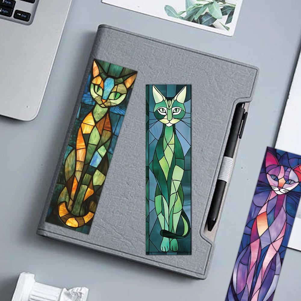 30PCS Elegant Cat Bookmarks Exquisite Reading Pages Book Markings Student Creative Gifts Decoration Page Markings Cards
