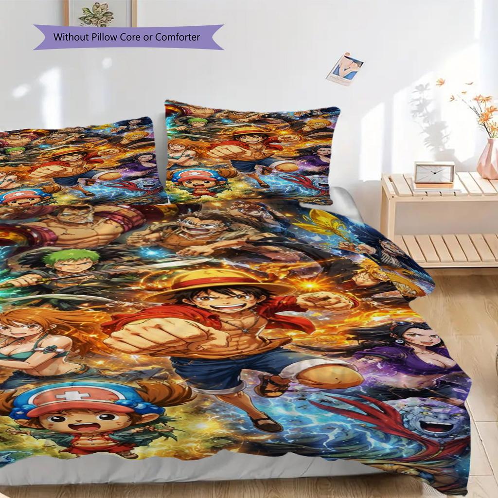 Adventure Awaits One Piece Threepiece Set 1 Duvet Cover 2 Pillowcase Without Core Christmas Birthday Gift Bedding Set Soft And Comfortable