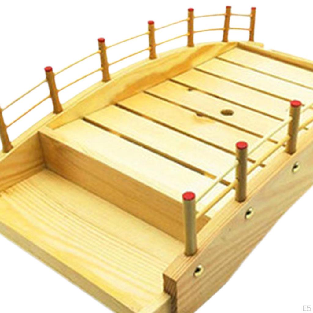 Holz Sushi Brücke Schale Speiseteller Geschirr Holzbogen Platte für Restaurant