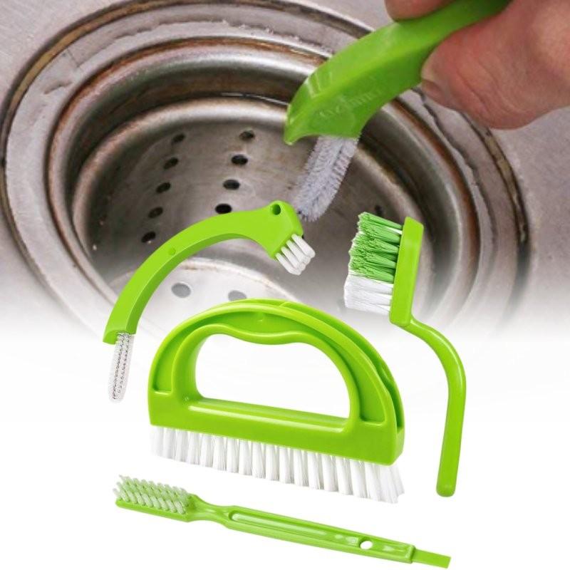 Sink Tile Bathtub Floor Crevice Brush Four Piece Set Plastic Tools Cleaning