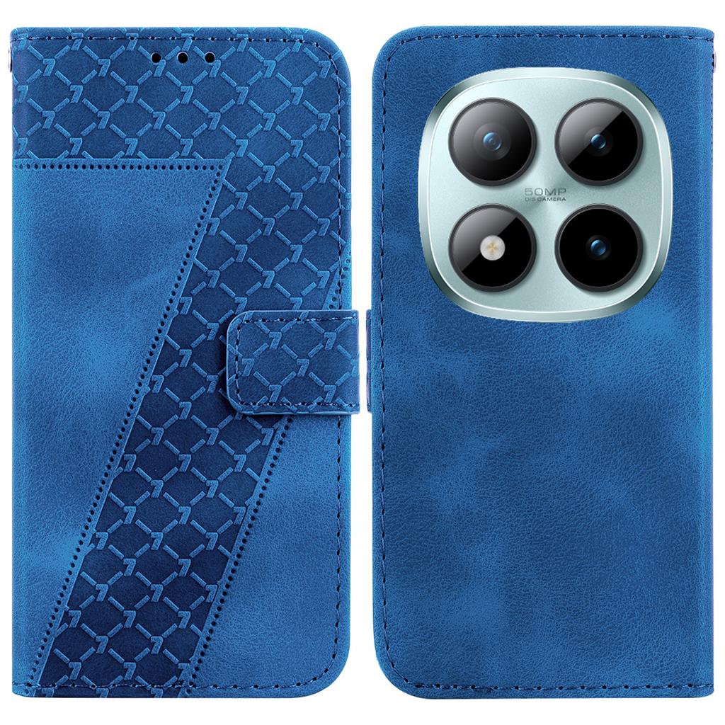 Dla Xiaomi Redmi Note 15 Pro 5G (Światowy) Etui na telefon z nadrukiem w kształcie 7 w formie skórzanego etui z paskiem