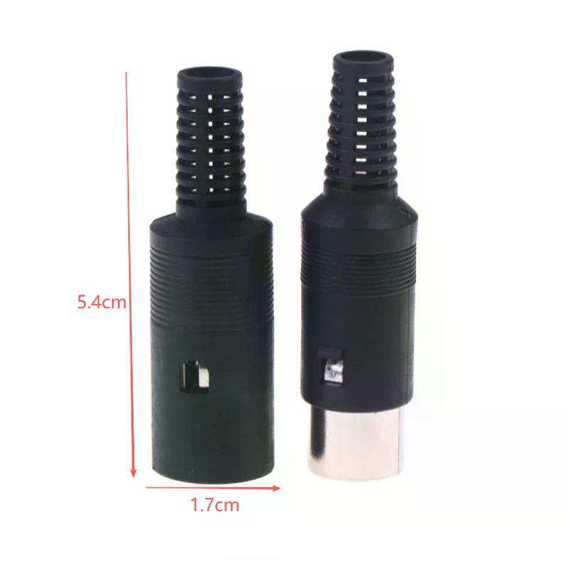 2Pcs 3P 4P 5P 6P 7P 8P DIN Male/Female Plug Soecket Jack With Plastic Handle Keyboard Cable Connector Adaper DIY Accessories