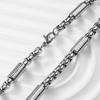 Thick Mens Titanium Steel Square Pearl Chain Hip Hop Personalized Fashion Necklace