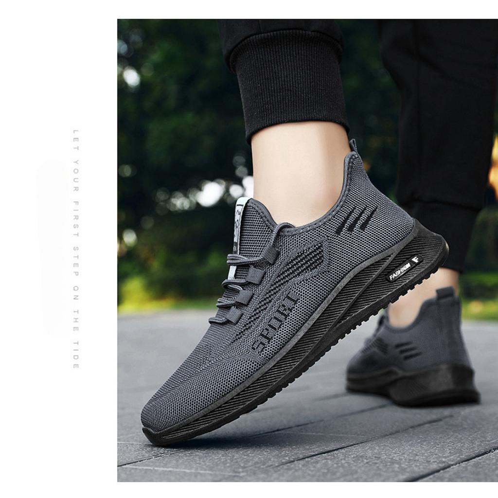 Men's Summer Shoes, Fly Woven Casual Shoes, Men's Breathable Soft Soled Shoes