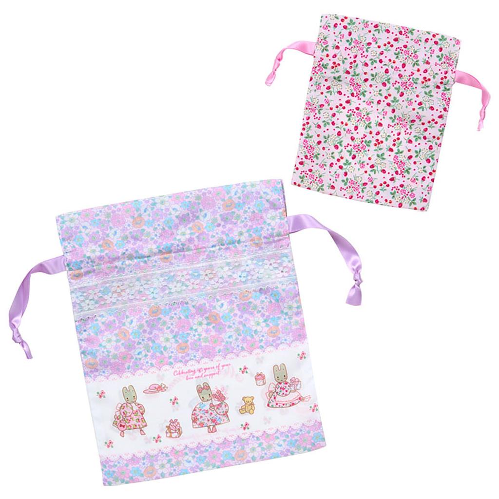 Sanrio Drawstring Bag Set of 2 Cream Fashion Marron Cream 232360 (SANRIO) (Marron Show)