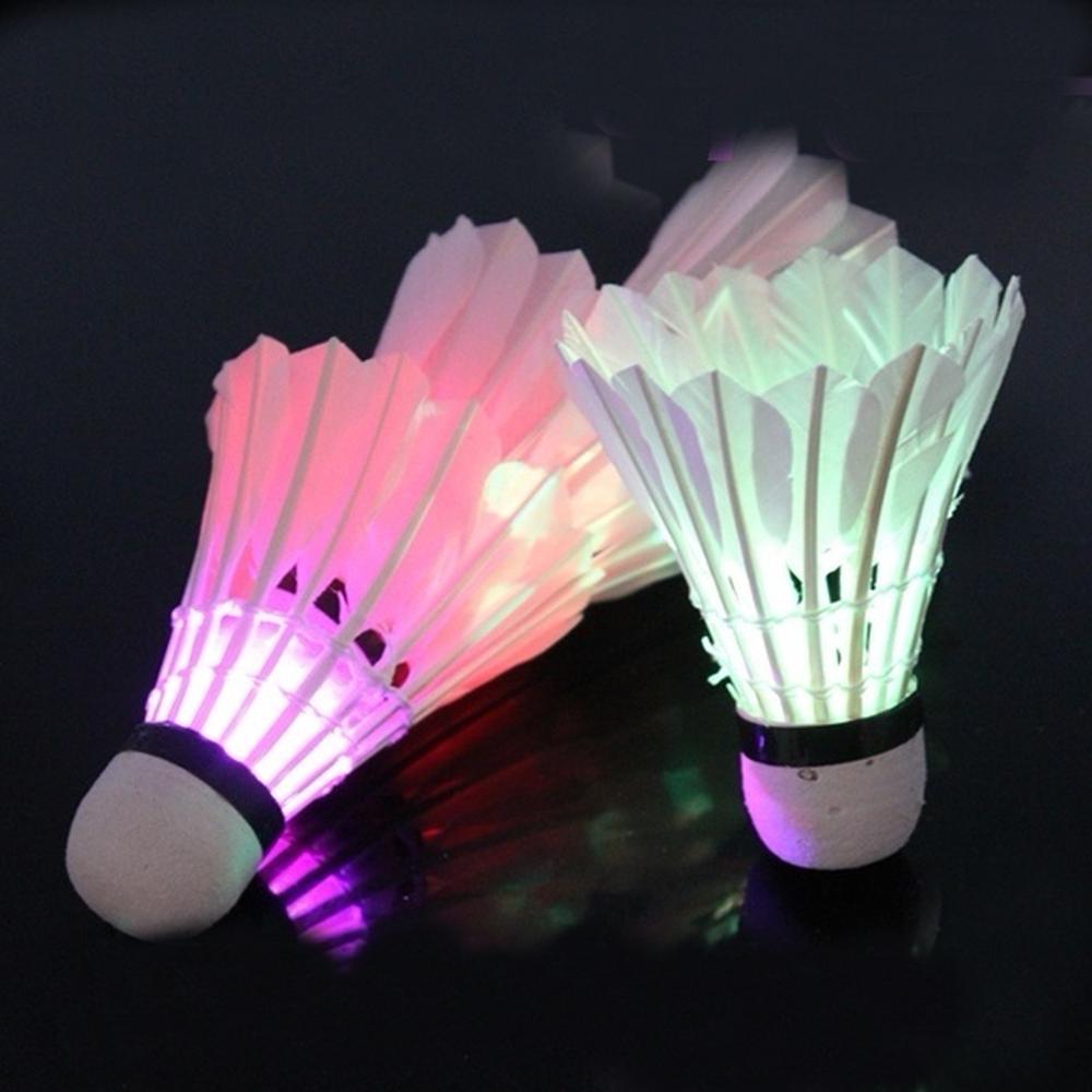 Buy LED Night Colorful Lighting Outdoor Sport Feather Birdies Shuttlecock Badminton at