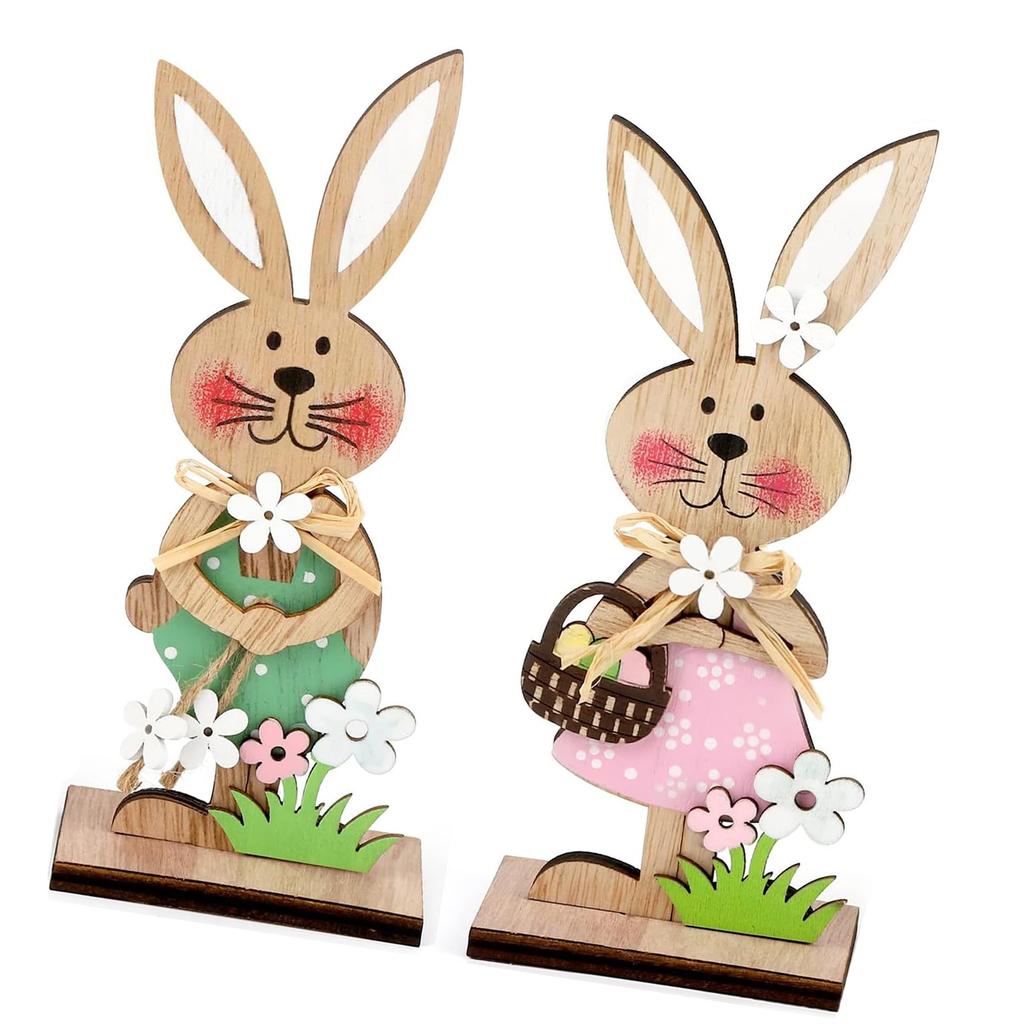 Easters Decorations Easters Bunnies Wood Ornament Easters Tabletop Centerpieces Signs Easters Party Supplies Gifts