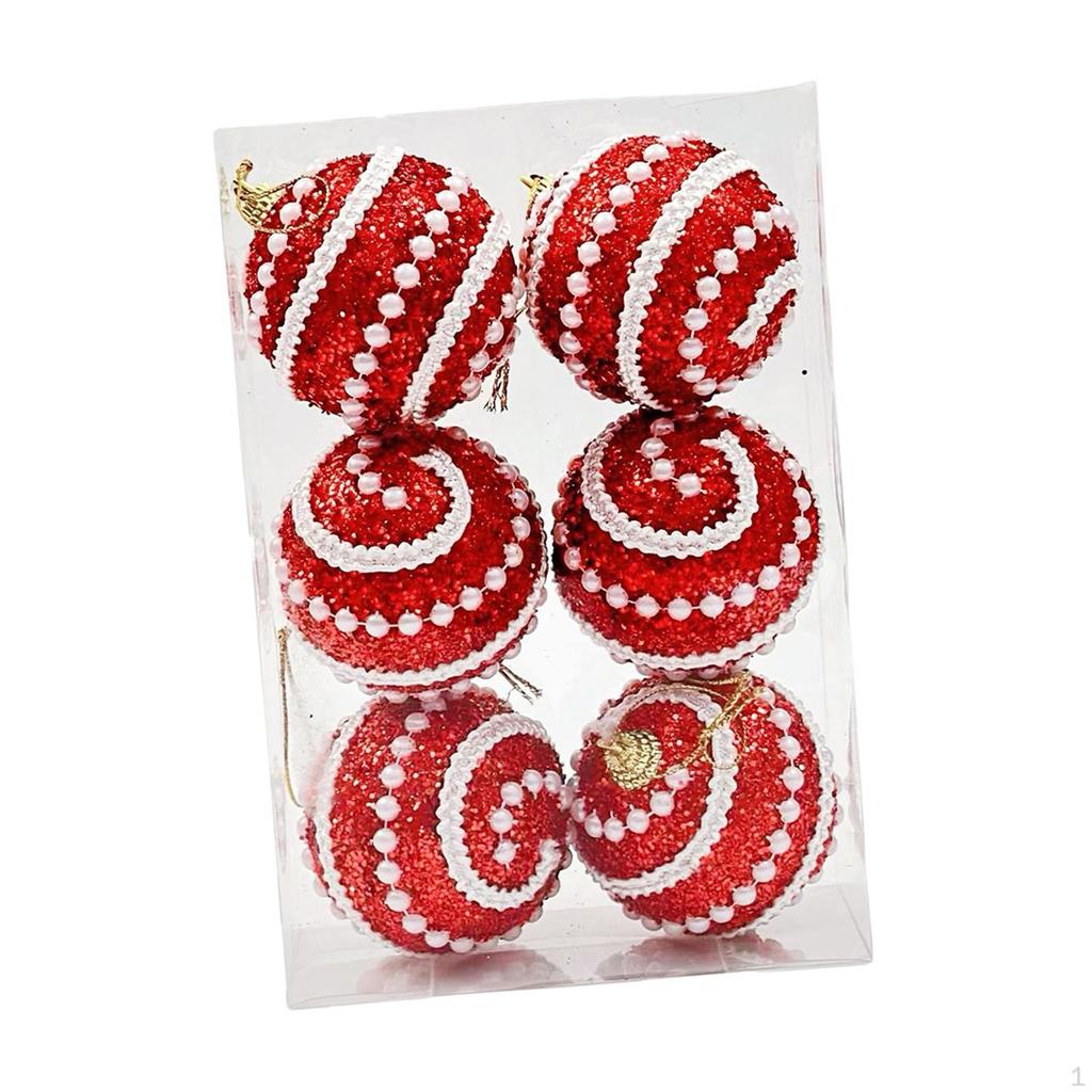 6 Pieces Christmas Hanging Ornaments Xmas Decor Foam Shatterproof Decorative Baubles for