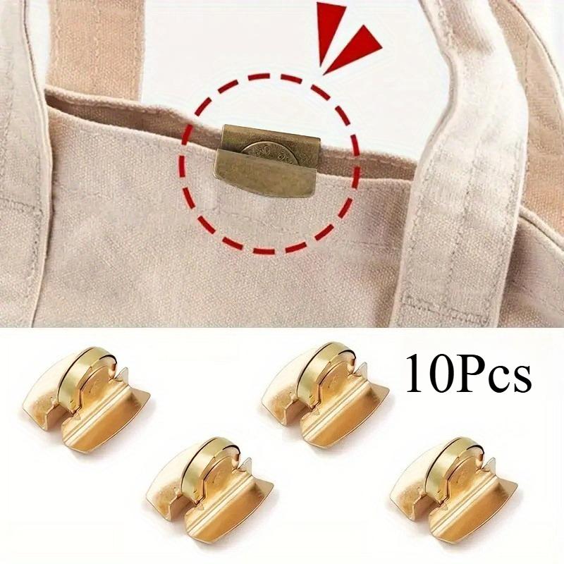 10 ks Magnetický uzávěr Klipy na tašku z umělé kůže Neviditelný hladký kovový patentní uzávěr pro kabelku peněženku DIY řemeslné doplňky