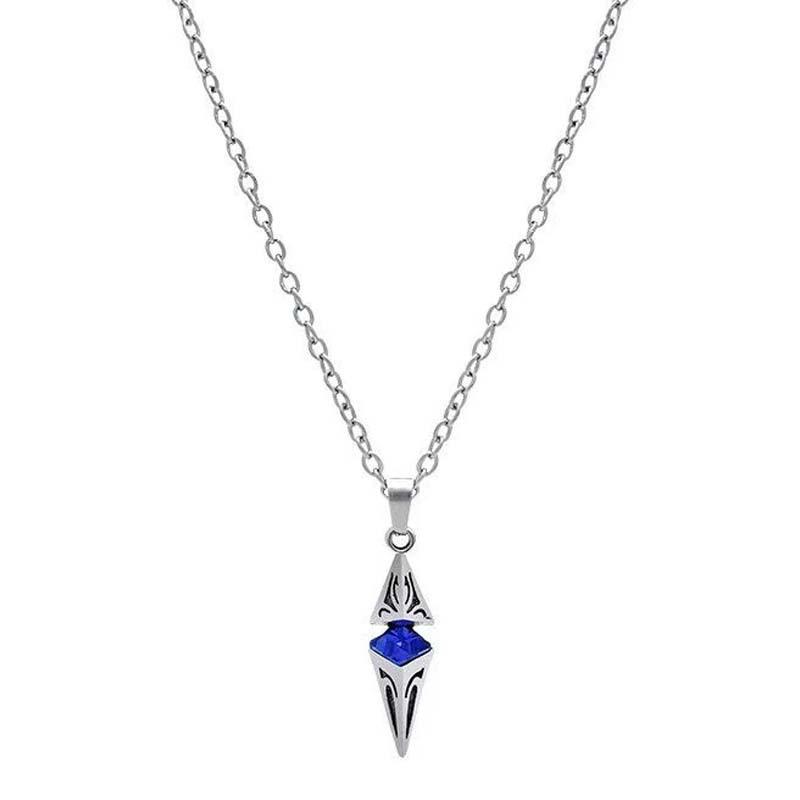 """Verlorener Kristall"" Rhombus Blaue Edelstein Speerspitze Halskette - Y2K Spicy Girl Stil Accessoire"