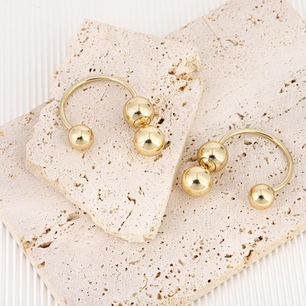 Geometric Round Bead Earrings Irregular Ear Ornaments Fashion Front Back Earrings  Handmade Jewelry