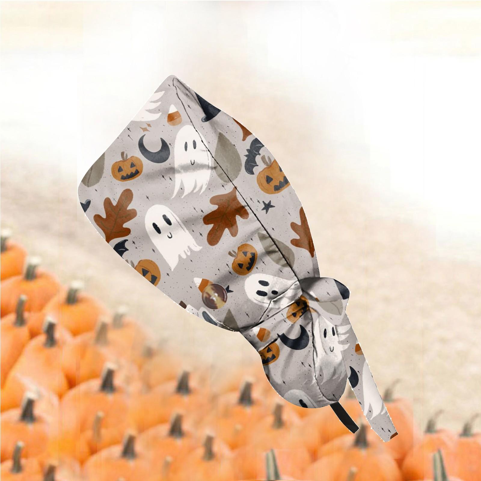 

Модная рабочая кепка с принтом на Хэллоуин, повседневная женская кепка с хвостиком, кепка с постиранной резинкой, кепка Baotou One Size хаки