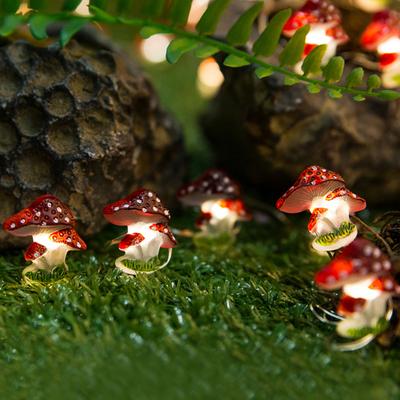 String Light Soft Lighting Battery Operated Energy-saving Eye Protection Flicker Free Realistic Mushroom LED Fairy Light Holiday Party Night Lamp