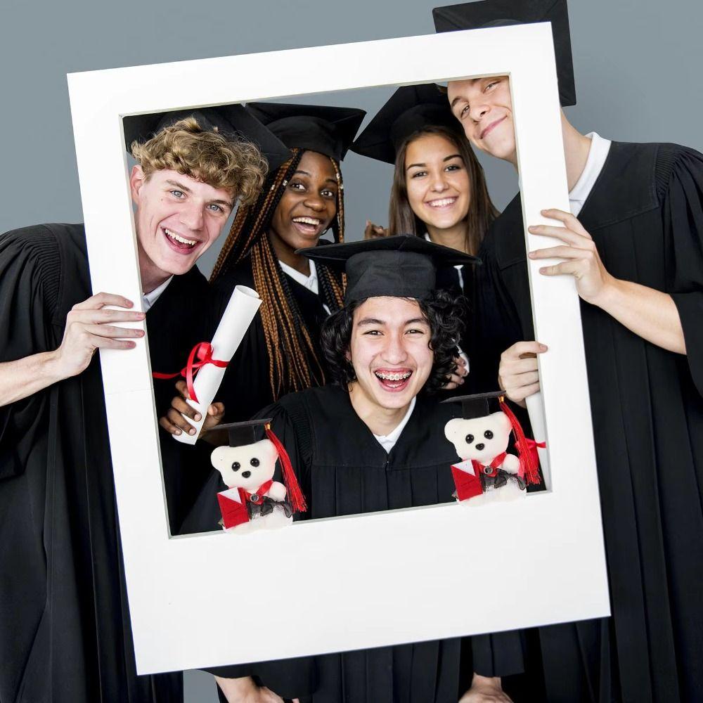 10 pcs/set Graduation Season Graduation Bear Doll Bouquet Bachelor Bear Plush Toy Birthday Gift