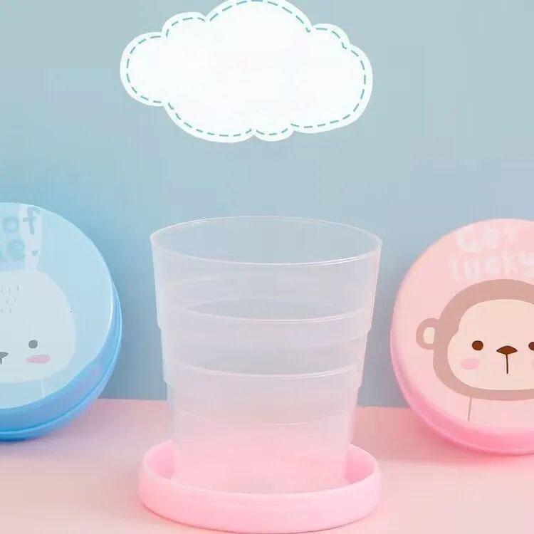 Outdoor Portable Cup, Foldable Water Cup, Mouthwash Cup, Telescopic Cup, Cartoon Travel Folding Cup, Travel Compression Cup