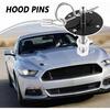 Hood P Kit For Car - Stainless Steel Hood Pin Lock Clip With Racing Lanyard For Fixing Car Hood Cover & Reduce Shaking - Universal Car Mods Exterior