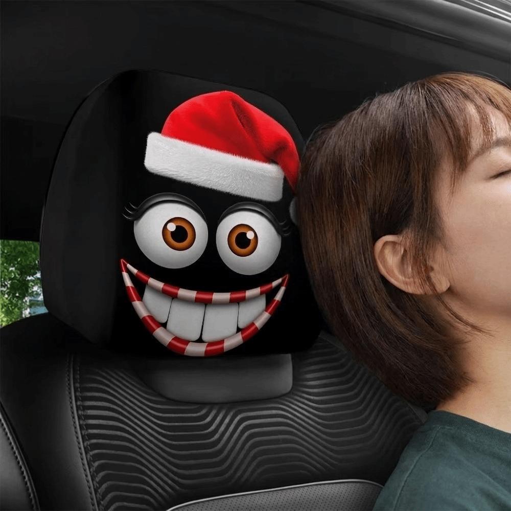 2PCS Cartoon Headrest Protector Elastic Car Pillow Protector Soft Neck Pillow Cover  SUV