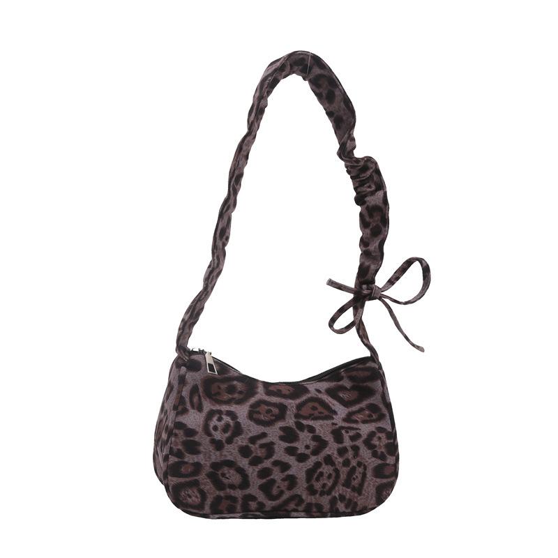 Fashionable and Personalized Leopard Print Autumn and Winter Casual New Style Fashionable Simple Underarm Single Shoulder Crossbody Underarm Bag