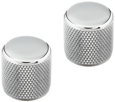 Fender Parts PURE VINTAGE TELECASTER KNURLED KNOBS CHROME '60S