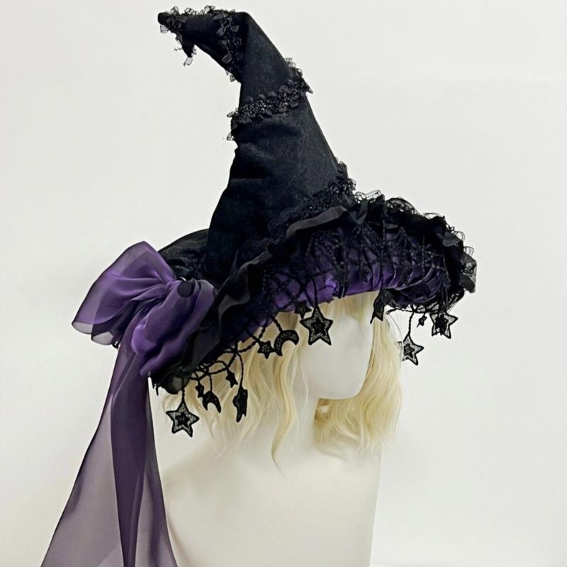 Halloween Wizard Hat Funny Witch Hat Witch Caps Wizard Costume Accessories for Masquerades Party Decor Cosplay Props