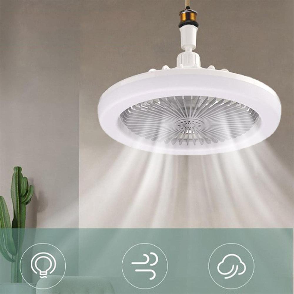 Deckenventilatoren mit Licht und Fernbedienung, Sockel-Deckenventilatorleuchte, E27/E26 LED-Glühbirnenventilator, Dimmbares LED-Ventilatorlicht für Schlafzimmer