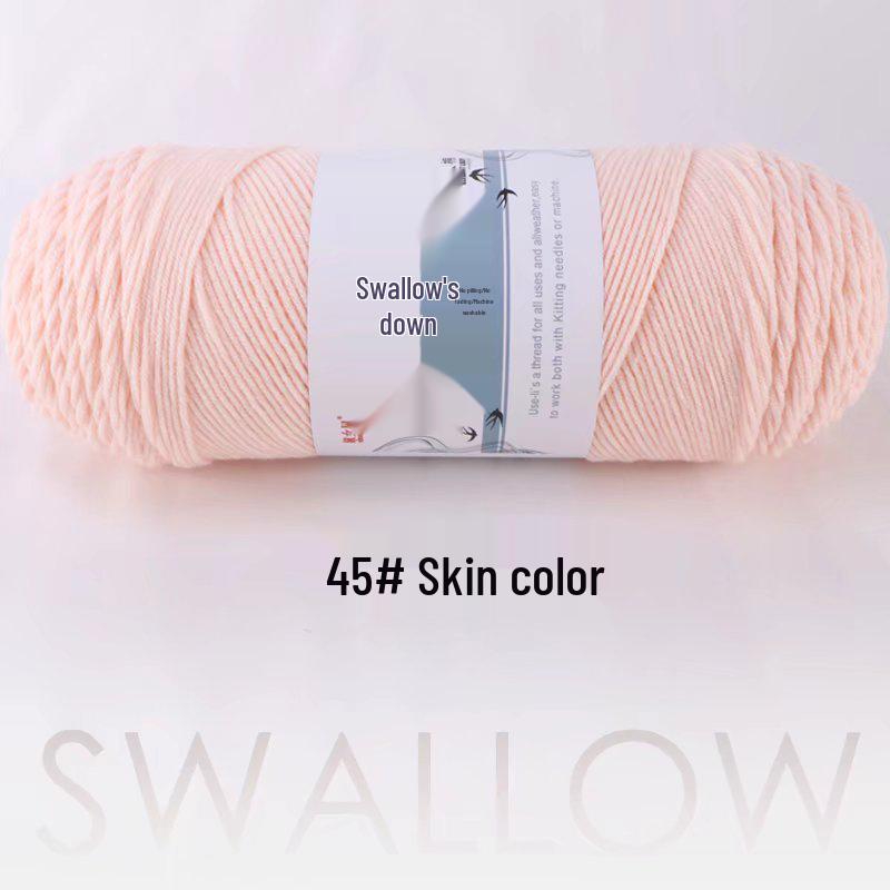 Large Skein 5-Ply Milk Cotton Yarn: Luxurious Plush for Doll Making & Seat Cushions, Available in 80 Colors