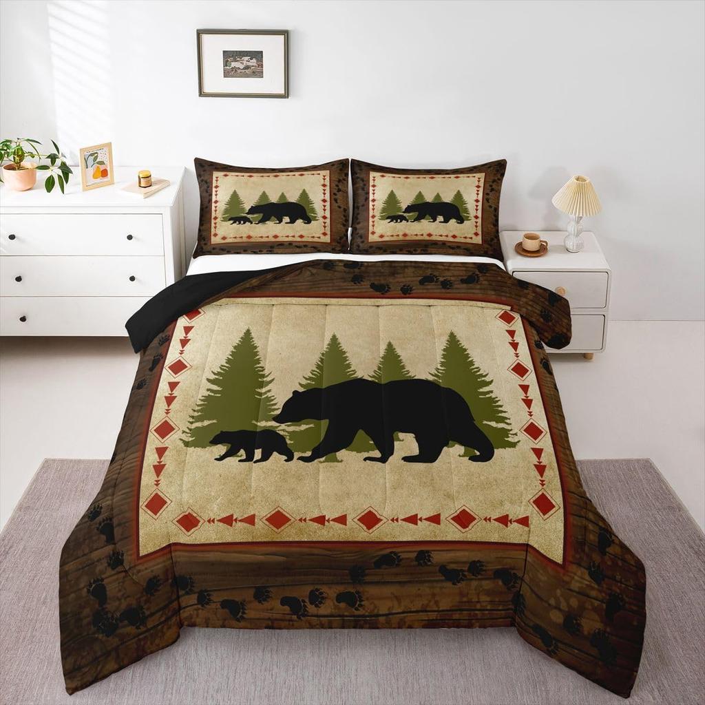 Erosebridal Horse Quilt Twin Size, Farmhouse Western Cowboy Cowgirls Duvet Insert for Kids Boys Girls Teens, Cartoon Kawaii Horse Bedding Se