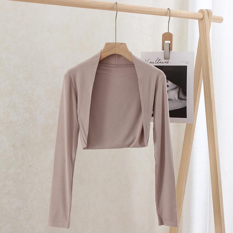 Women's Snowfall Style Cardigan: Lightweight Spring & Autumn Shawl, Cropped Air-Conditioned Jacket, Ballet Dance Camisole.