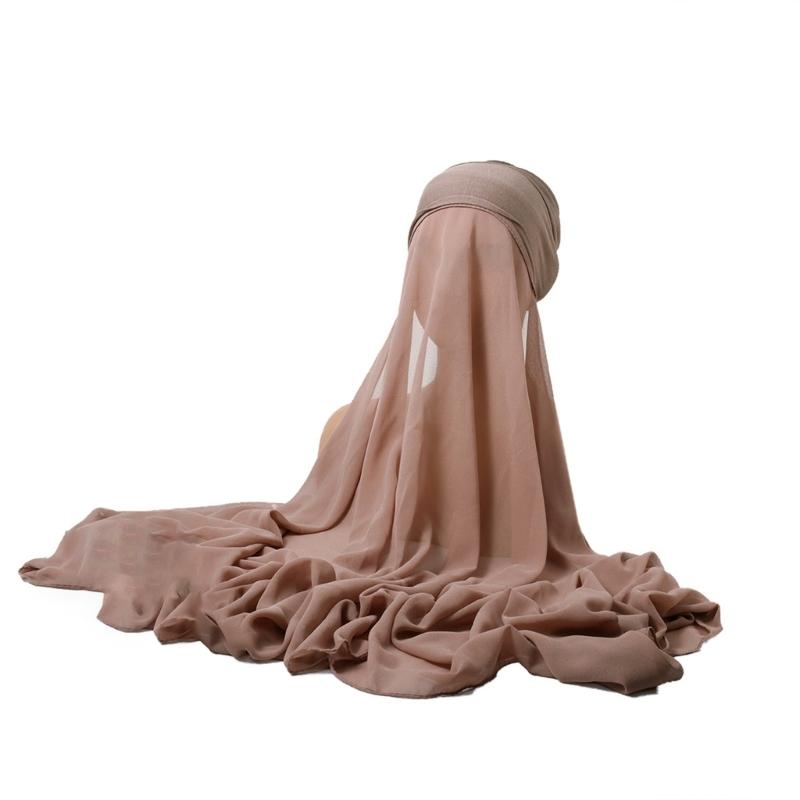 Elegant Draping Chiffon Scarf For Women Head Scarf Wrap With Natural Fall Enhances Style In Prom And Casual Event