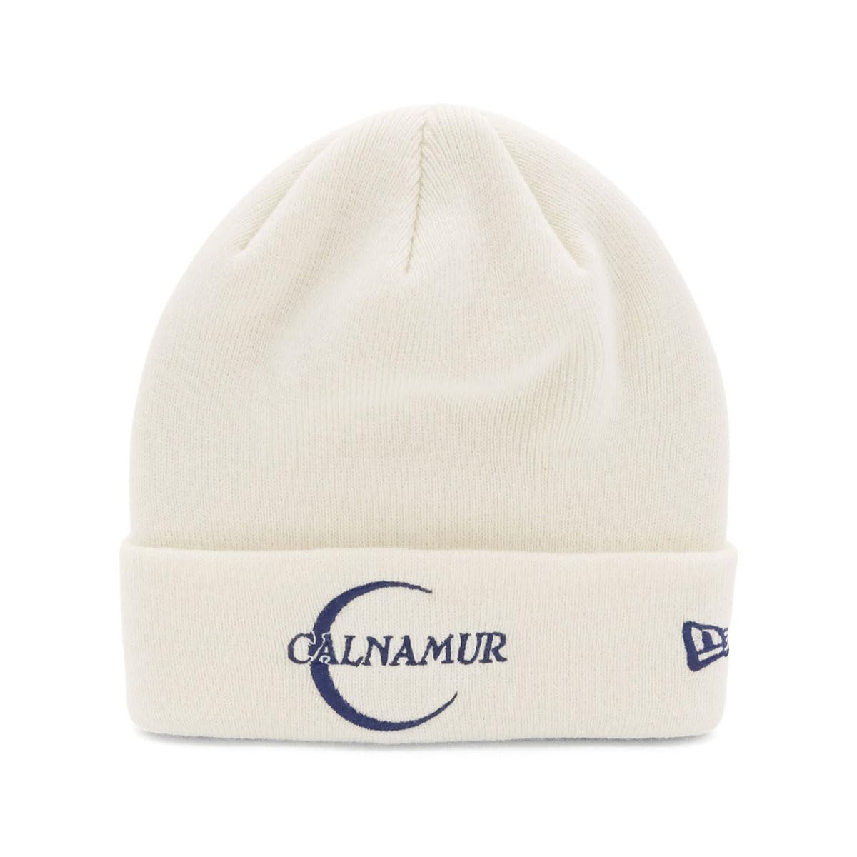 New Era Манжетная шапка-бини Сотрудничество с Николь Фри Базовая манжетная белая шапка, Фудзита, Кремово-белый, Вязаная, Калнамюр,