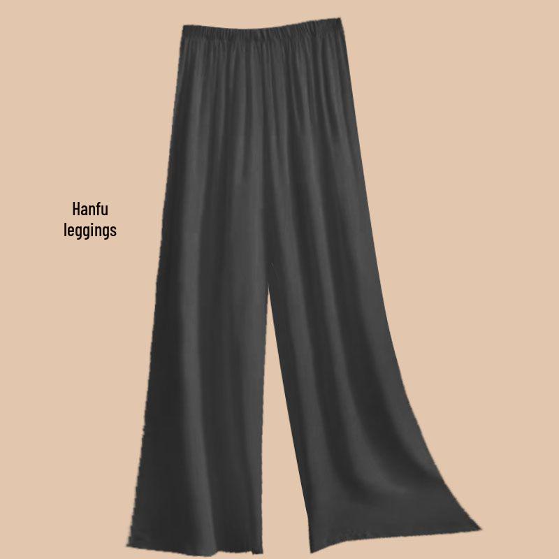 Women's Chiffon Wide-Leg Dance Pants: Loose Spring/Summer Hanfu-Inspired Tea Ceremony Leggings