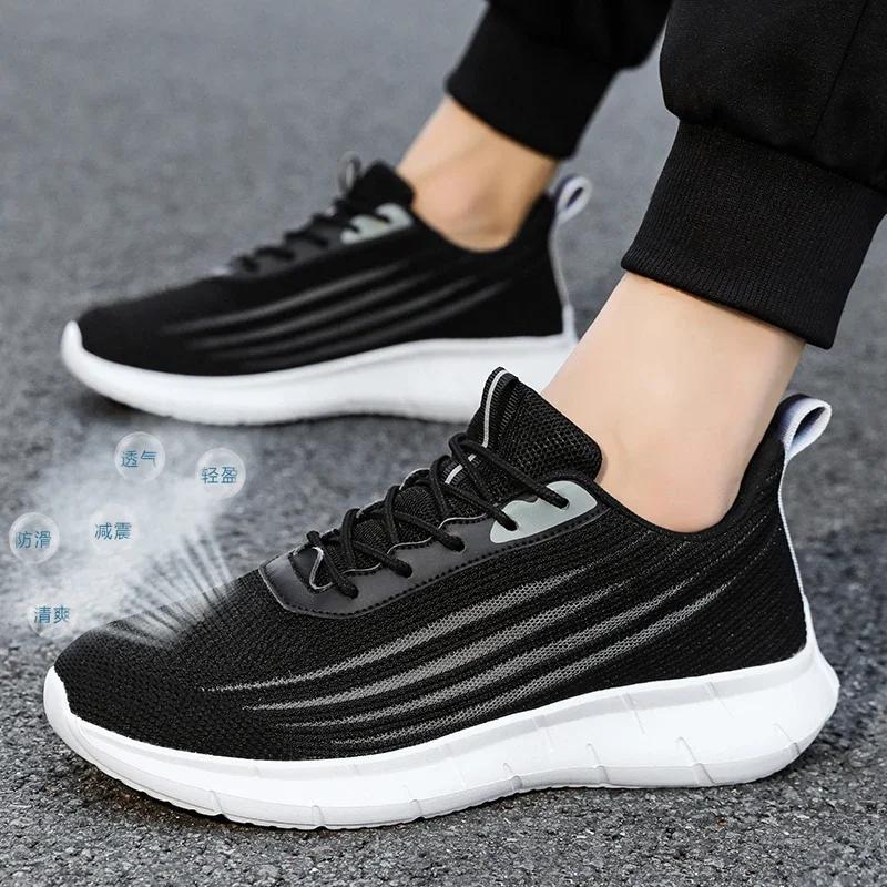 Men's Casual Sneakers Running Lightweight Mesh Breathable Sports Shoes Outdoor Cushioned Wear-Resistant Soft Trainers