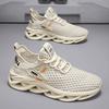 Summer New Daily Running Sports Lace-up Men's Shoes Mesh Mesh Breathable Low-top Blade Bottom Quarter