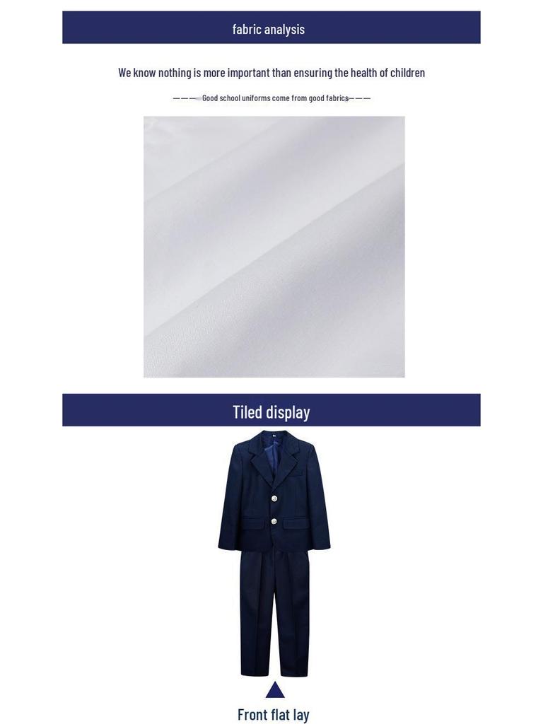 Uniformes Escolares Infantis Estilo Britânico para Jardim de Infância e Escola Primária para Primavera e Verão