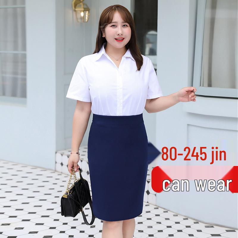 High-Waisted Professional Pencil Skirt - Women s Plus Size Midi Skirt for Spring & Autumn 2XL