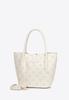 Wittchen Women's Eco-Leather Suitcase With Embossed Signature, Cream, Cream, Eco-Leather
