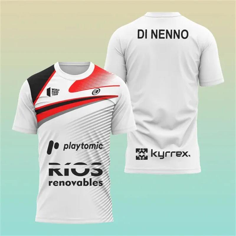 Summer Men Quick Drying Padel Short Sleeved T-shirt Men Professional Tennis Training Apparel Quality Outdoor Sports O-Neck Tees