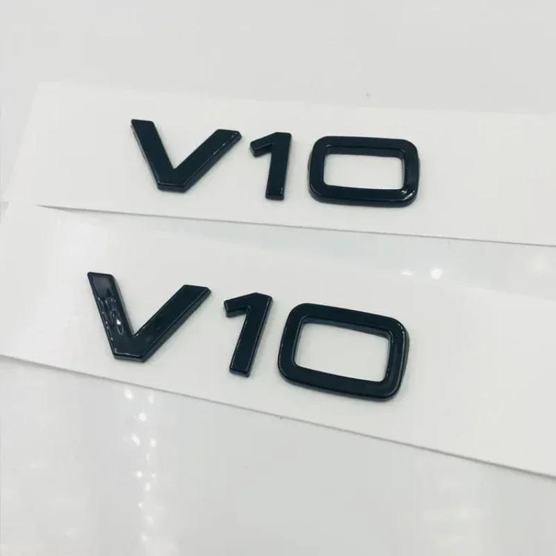 ABS Bright Black Silver Car Hood Front Grill Emblem Rear Trunk Badge Sticker for A R8 4Ring logo V10 Replacement Accessories
