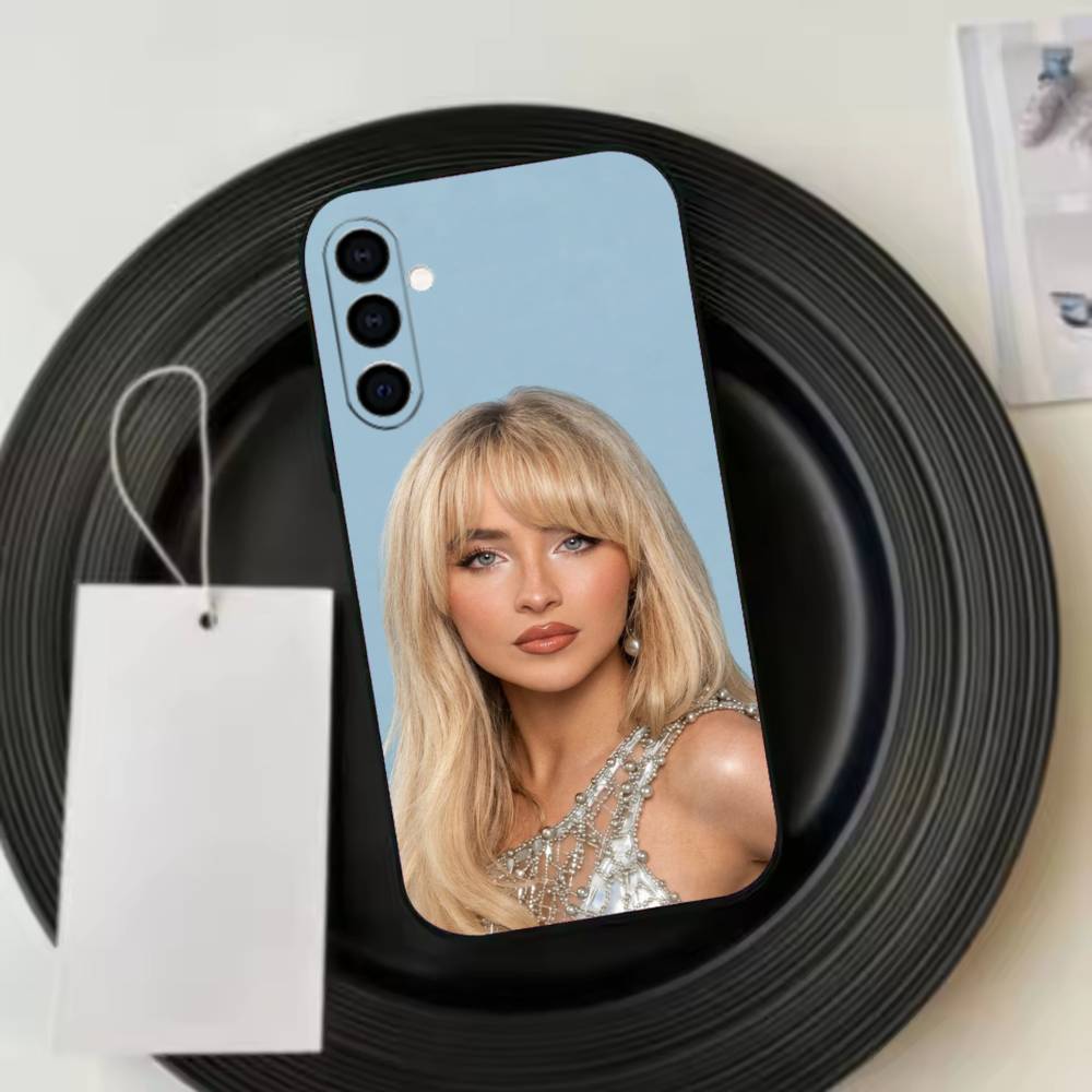 American Gen Z Pop Singer S-Sabrina Carpenter Phone Case For Samsung GalaxyA73,A72,A71,A70,A53,A52,A51,Soft Silicone Black Cover