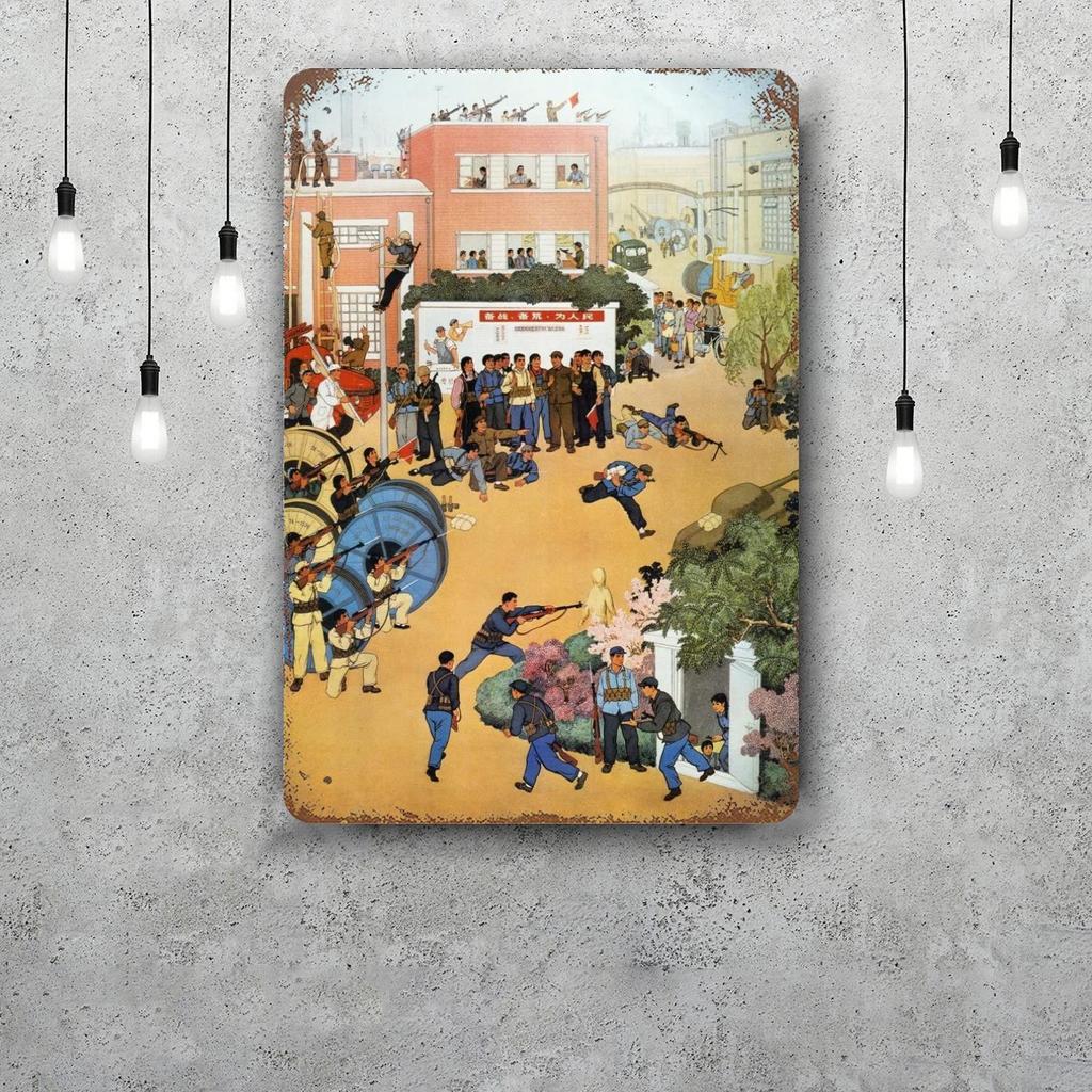 shanghai Vintage Tin Sign Home Decor Wall Decor Art Wall Mural Room Decoration Decor Retro Metal Sign Plate Bar Posters