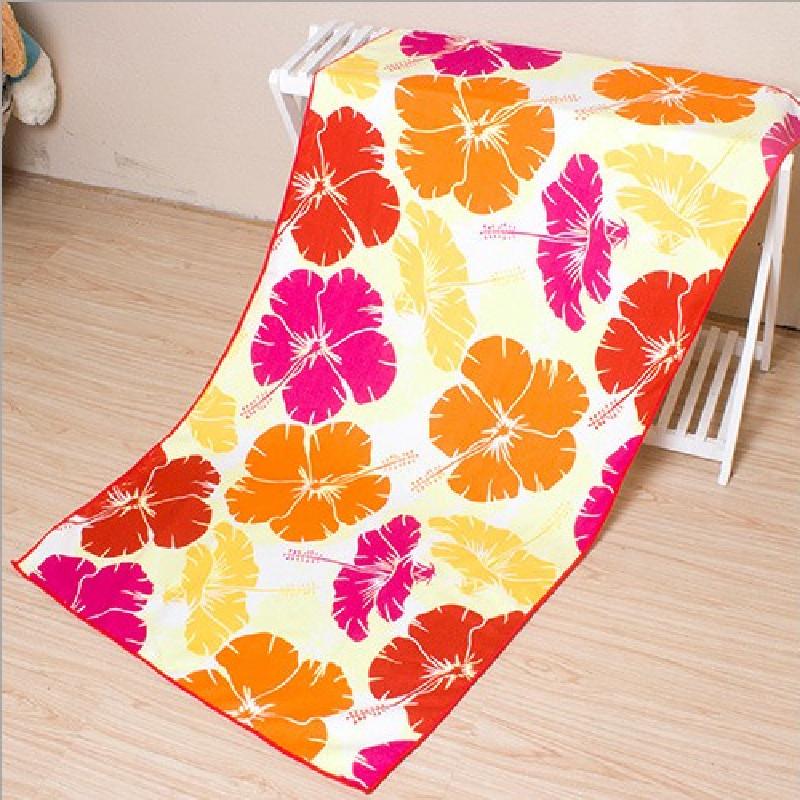 Microfiber Beach Towel With Active Print Fast Drying For Adults