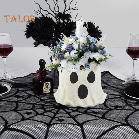 

2 шт. ведро для привидения на Хэллоуин, жуткий горшок для цветов с привидениями, ваза из смолы, праздничная миска для сладостей, закусок, украшение для внутреннего и наружного сада