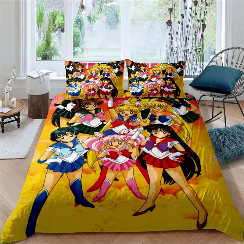 

Anime/cartoon Style Tsukino Usagi Three-piece Luxury Bedding Set, Including Large and King Sizes, Perfect As A Holiday Gift.01 135x200cm