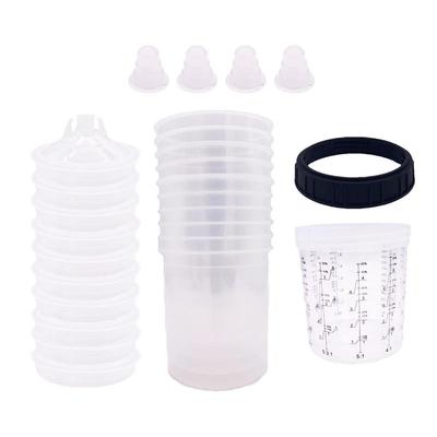 Paint Sprayer Mixing Cup Automotive Paint Kit With 10 Inner Cups & 10 Lids Efficient Painting Mixing Cup Easy-to-Refill