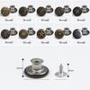 Antique Bronze Smooth Metal Tack Button for Jeans, Jackets & Dungarees with Engraving