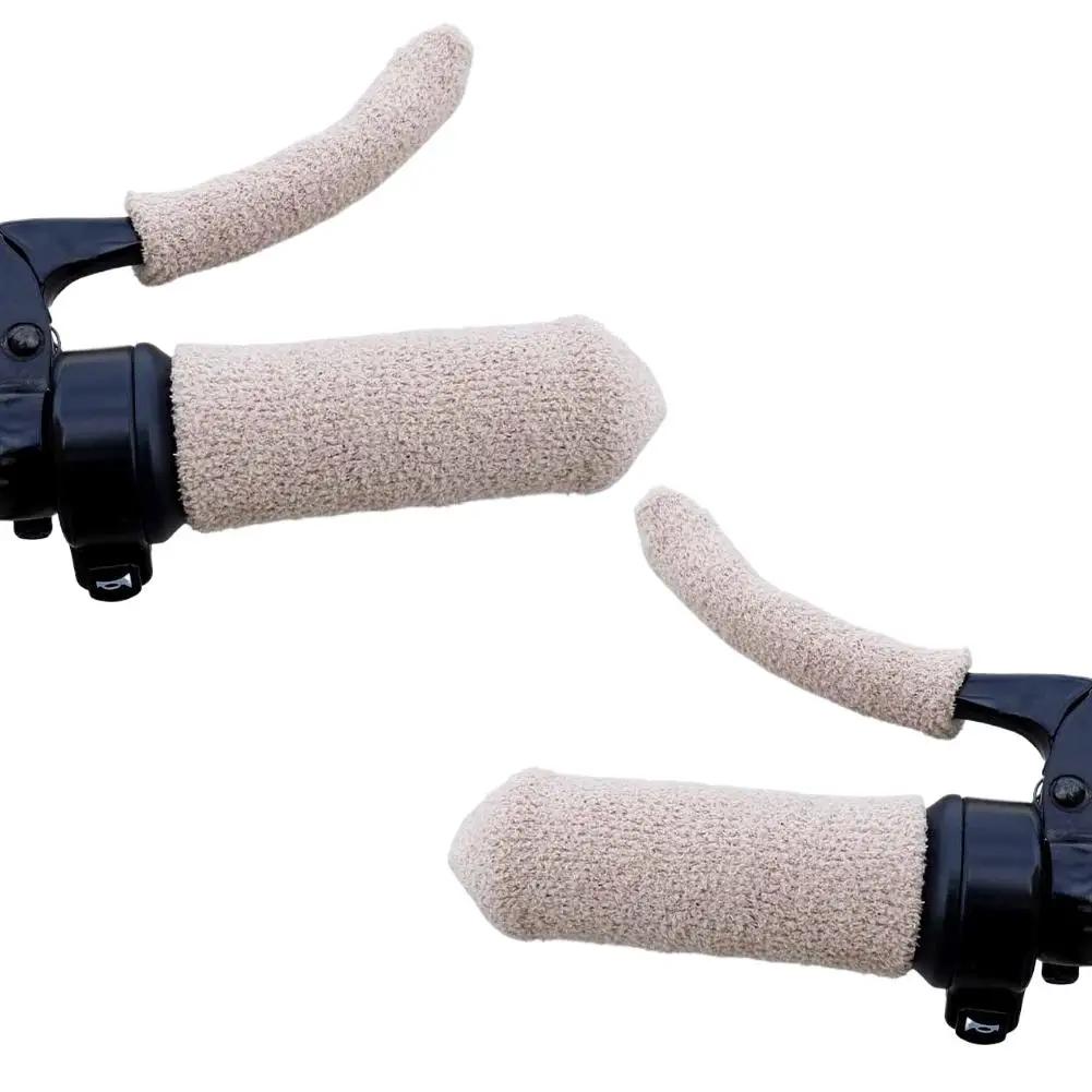 

Simulated Plush Grip Glove Motorcycle Handle Cover For Winter Thick Warm Handle Gloves Covers Universal Scooters Hand Warme Y2p5