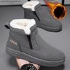 New Winter Men's Boots Fashion High-top Cotton Shoes Plush Warm Fur Snow Boots Suede Casual Ankle Boots for Men Botas Hombre